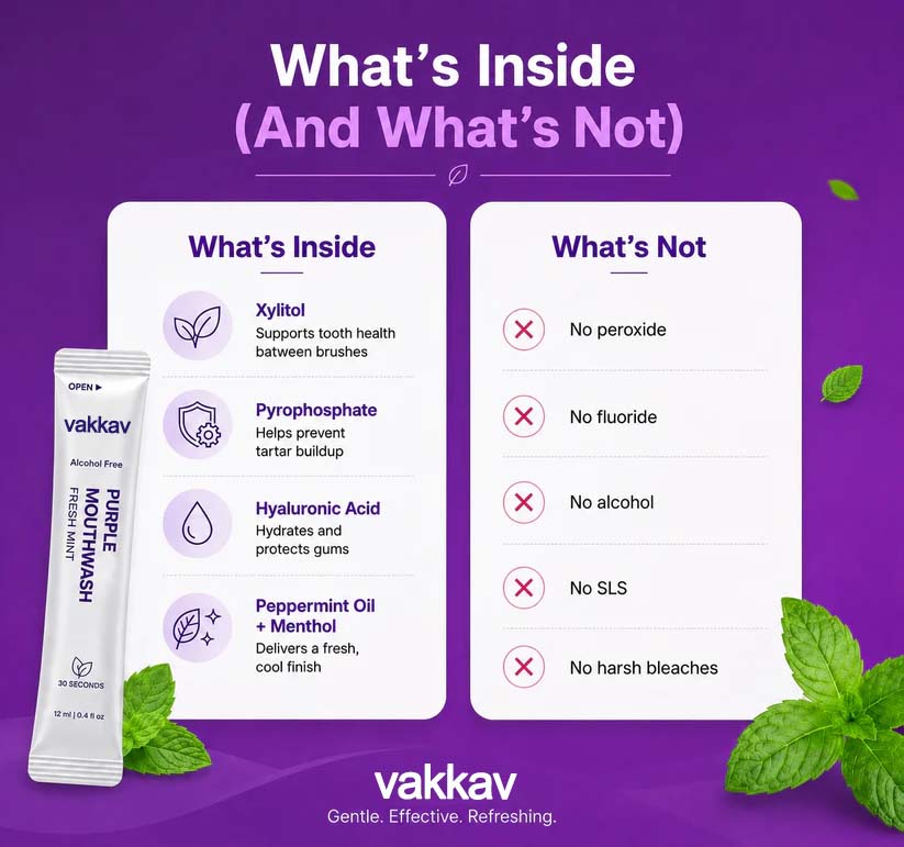 vakkav™ Purple Mouthwash - Peroxide-Free - Alcohol Free