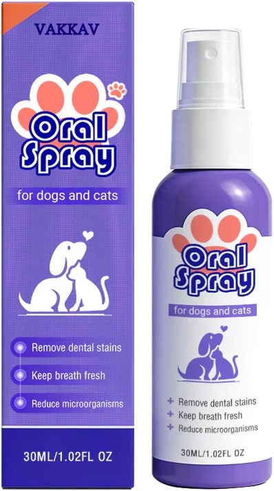 Vakkav™ Pet Oral Spray ✅Freshen Breath, Remove Tartar & Promote gum regeneration, stabilize teeth 🦷🦷