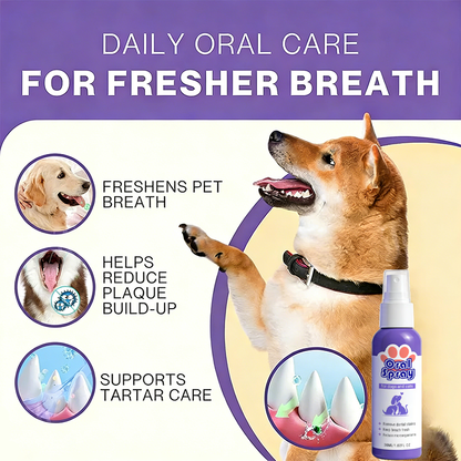 Vakkav™ Pet Oral Spray ✅Freshen Breath, Remove Tartar & Promote gum regeneration, stabilize teeth 🦷🦷