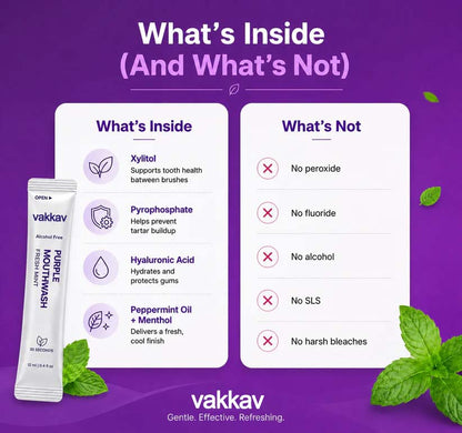 vakkav™ Purple Mouthwash - Peroxide-Free - Alcohol Free