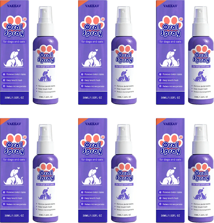 Vakkav™ Pet Oral Spray ✅Freshen Breath, Remove Tartar & Promote gum regeneration, stabilize teeth 🦷🦷