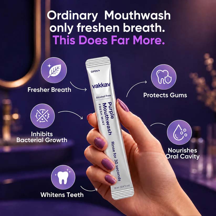 vakkav™ Purple Mouthwash - Peroxide-Free - Alcohol Free