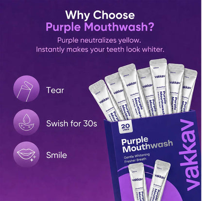 vakkav™ Purple Mouthwash - Peroxide-Free - Alcohol Free