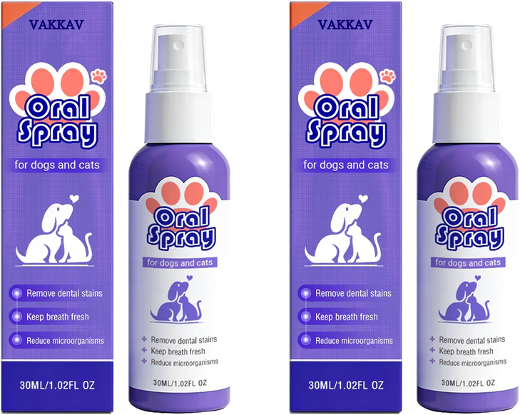 Vakkav™ Pet Oral Spray ✅Freshen Breath, Remove Tartar & Promote gum regeneration, stabilize teeth 🦷🦷