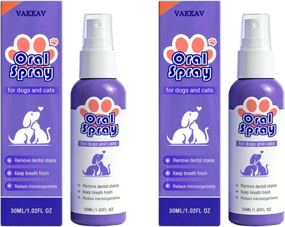 Vakkav™ Pet Oral Spray ✅Freshen Breath, Remove Tartar & Promote gum regeneration, stabilize teeth 🦷🦷