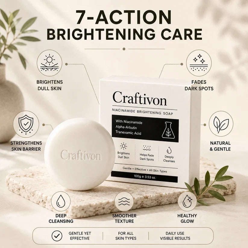 Niacinamide Brightening Soap – Dark Spot & Uneven Skin Tone Care