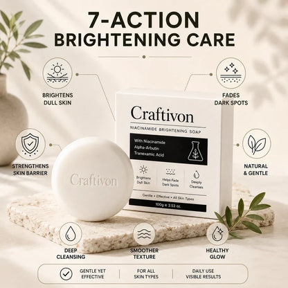 Niacinamide Brightening Soap – Dark Spot & Uneven Skin Tone Care