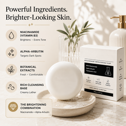 Niacinamide Brightening Soap – Dark Spot & Uneven Skin Tone Care