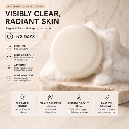 Niacinamide Brightening Soap – Dark Spot & Uneven Skin Tone Care