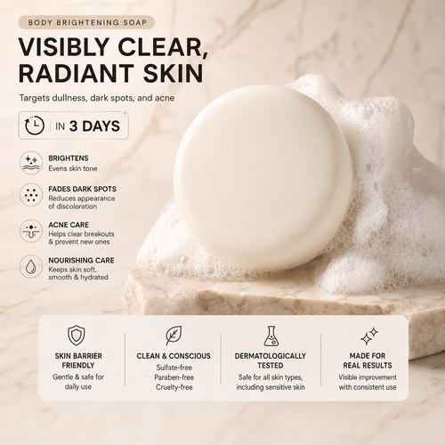 Niacinamide Brightening Soap – Dark Spot & Uneven Skin Tone Care