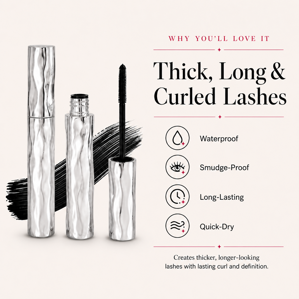 LAST DAY - BUY 1 GET 1 FREE💜Waterproof Curling & Lengthening Mascara